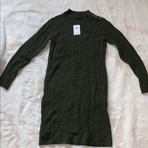 Olive green sweater dress. NEW WITH TAGS